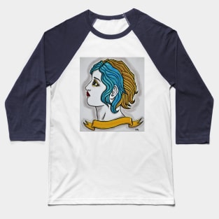 Stained Glass Hair Baseball T-Shirt